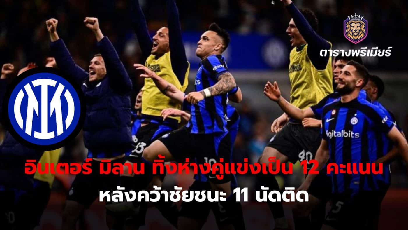 Inter Milan has moved 12 points clear of their rivals after winning 11 straight matches.